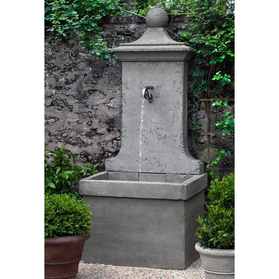 Vence Wall Fountain in Cast Stone by Campania International FT-312 - Majestic Fountains