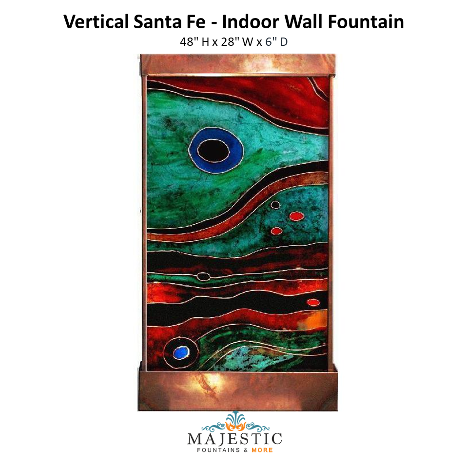Harvey Gallery Vertical Santa Fe -Indoor Wall Fountain - Majestic Fountains