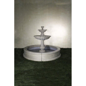 Vicentina Concrete  Outdoor Courtyard Fountain With Pond - Majestic Fountains