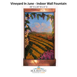 Harvey Gallery Vineyard in June - Indoor Wall Fountain - Majestic Fountains
