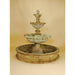 Vistamar Concrete 3 Tier  Outdoor Courtyard Fountain With Pond - Majestic Fountains