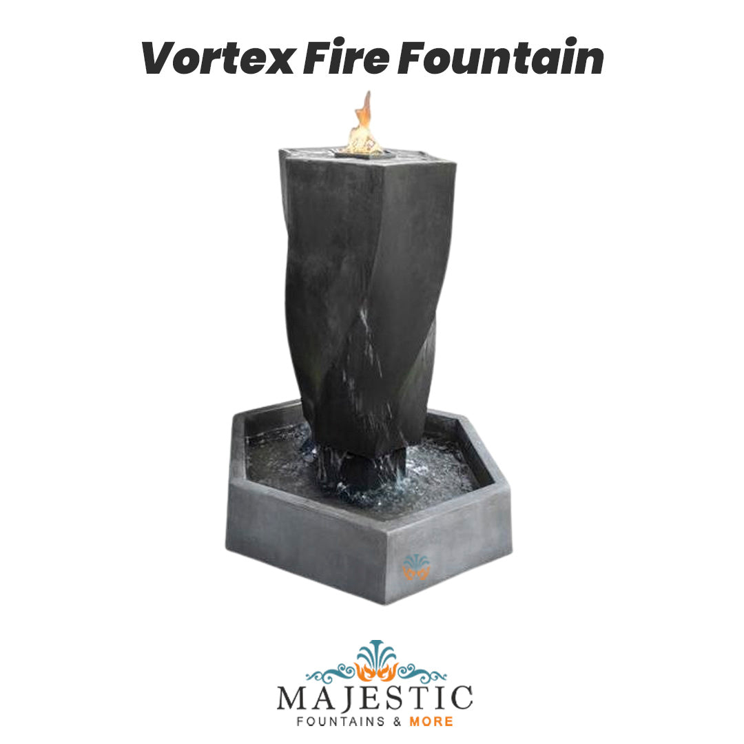 Vortex Fountain With Fire- Fire Fountain - Majestic Fountains