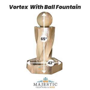 Vortex Fountain w Ball - Majestic Fountains and More