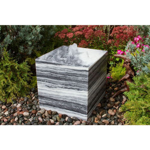 White Gray-Cube Fountain Kit - Choose from  multiple sizes - Majestic Fountains