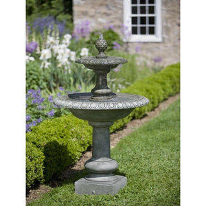 Williamsburg Pineapple 2 Tier Fountain in Cast Stone by Campania International FT-132 - Majestic Fountains
