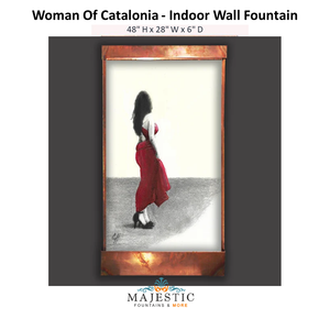 Harvey Gallery Woman of Catalonia - Indoor Wall Fountain - Majestic Fountains
