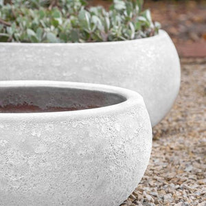 Zaha Bowl Planters in Cold Painted Pottery By Campania International - Majestic Fountains and More