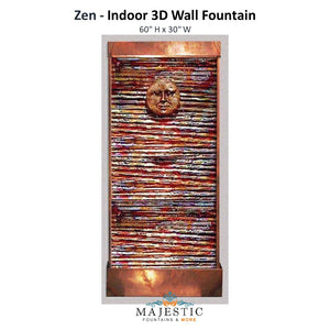 Harvey Gallery Zen Fountain - Indoor Wall Fountain - Majestic Fountains