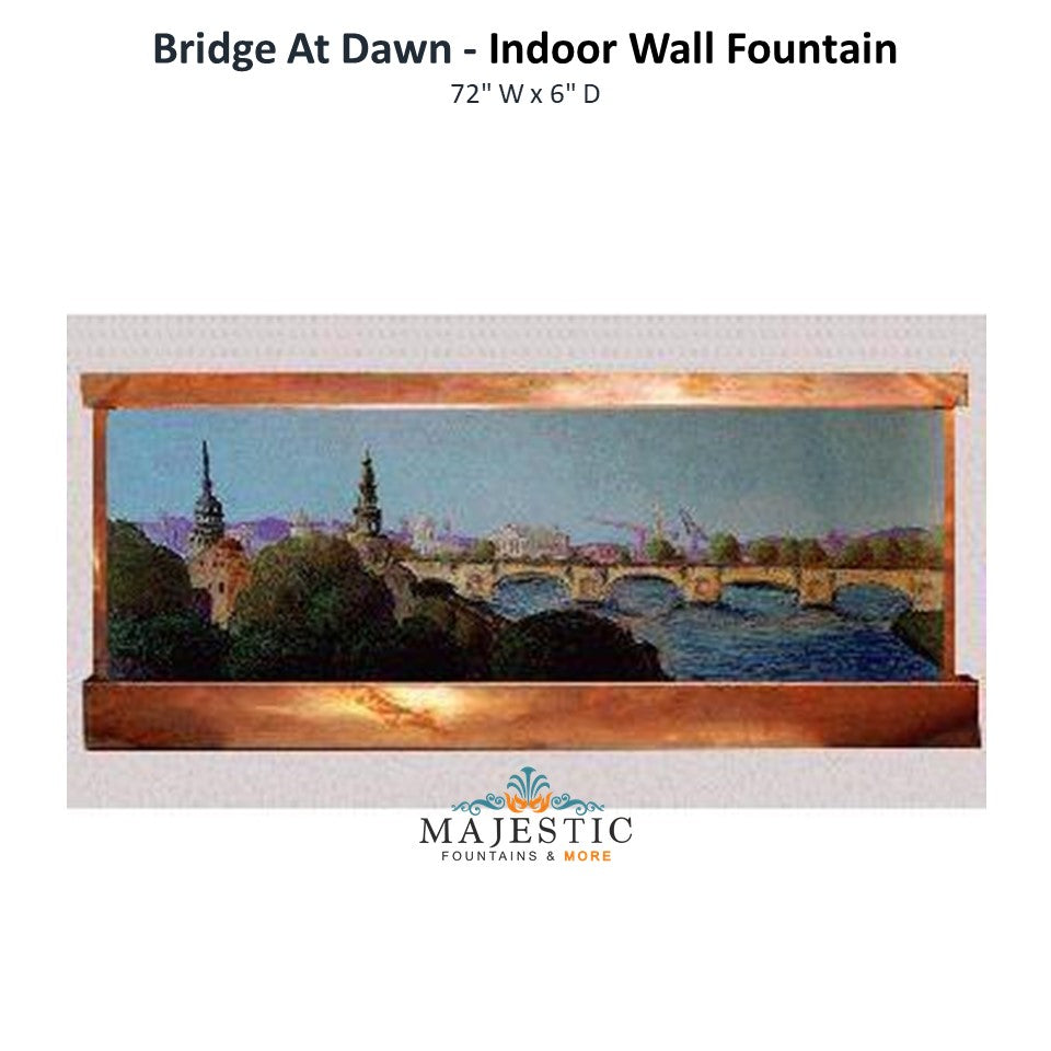 Harvey Gallery Bridge at Dawn - Indoor Wall Fountain - Majestic Fountains