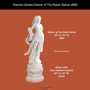Giannini Garden Dancer of the Roses Statue - 880 - Majestic Fountains