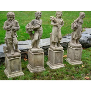 Giannini Garden English Seasons Statues - Majestic Fountains
