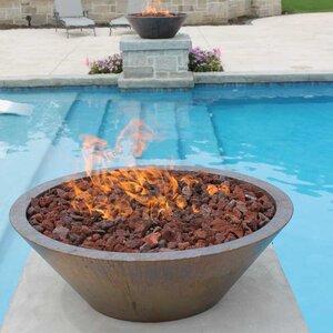 Bobe Round Fire Pot - Manual Ignition - Majestic Fountains