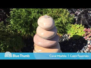 Coral Marble 24" Cairn Stacked Pebbles Fountain DIY Kit
