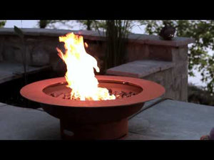 Saturn Wood Burning and Gas Fire Pit - by Fire Pit Art