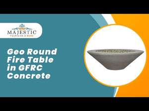 Geo Round Fire Table in GFRC Concrete by Archpot