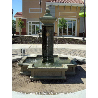 Giannini Garden Bronze Marino Concrete Outdoor Courtyard Fountain With Basin - 1070 - Majestic Fountains