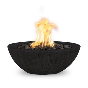 TOP Fires Sedona Round Fire Bowl in Wood Grain by The Outdoor Plus - Majestic Fountains