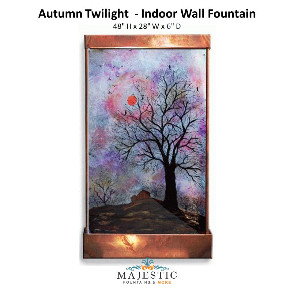 Harvey Gallery Autumn Twilight  - Indoor Wall Fountain - Majestic Fountains