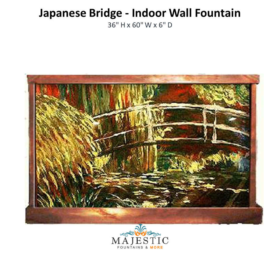 Harvey Gallery Japanese Bridge - Indoor Wall Fountain - Majestic Fountains