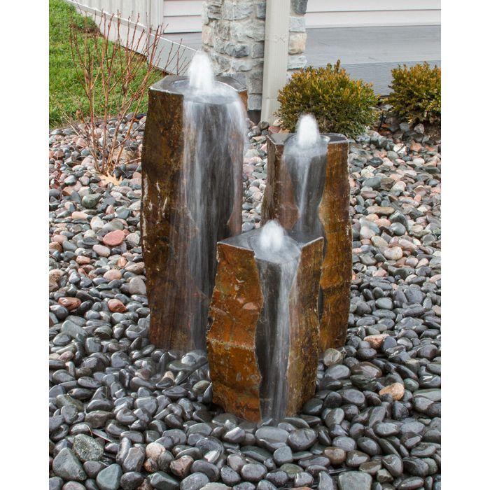 Scalloped Basalt Column - Complete Fountain Kit - Majestic Fountains