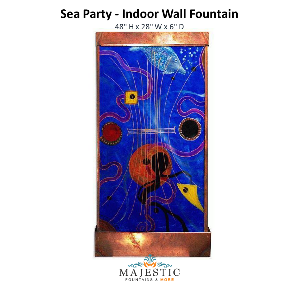 Harvey Gallery Sea Party - Indoor Wall Fountain - Majestic Fountains