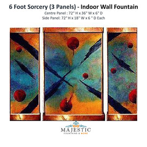 Harvey Gallery 6 Foot tall Sorcery (In three panels) - Indoor Wall Fountain - Majestic Fountains