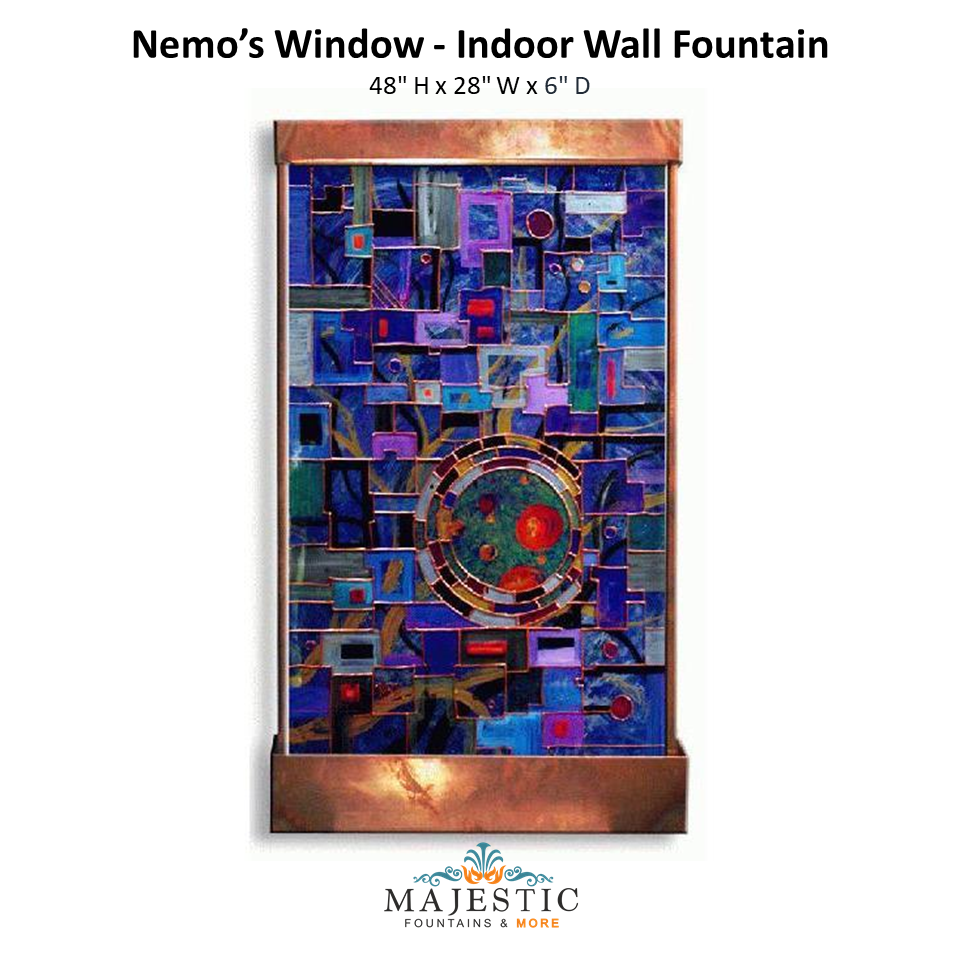 Harvey Gallery Nemo's Window - Indoor Wall Fountain - Majestic Fountains